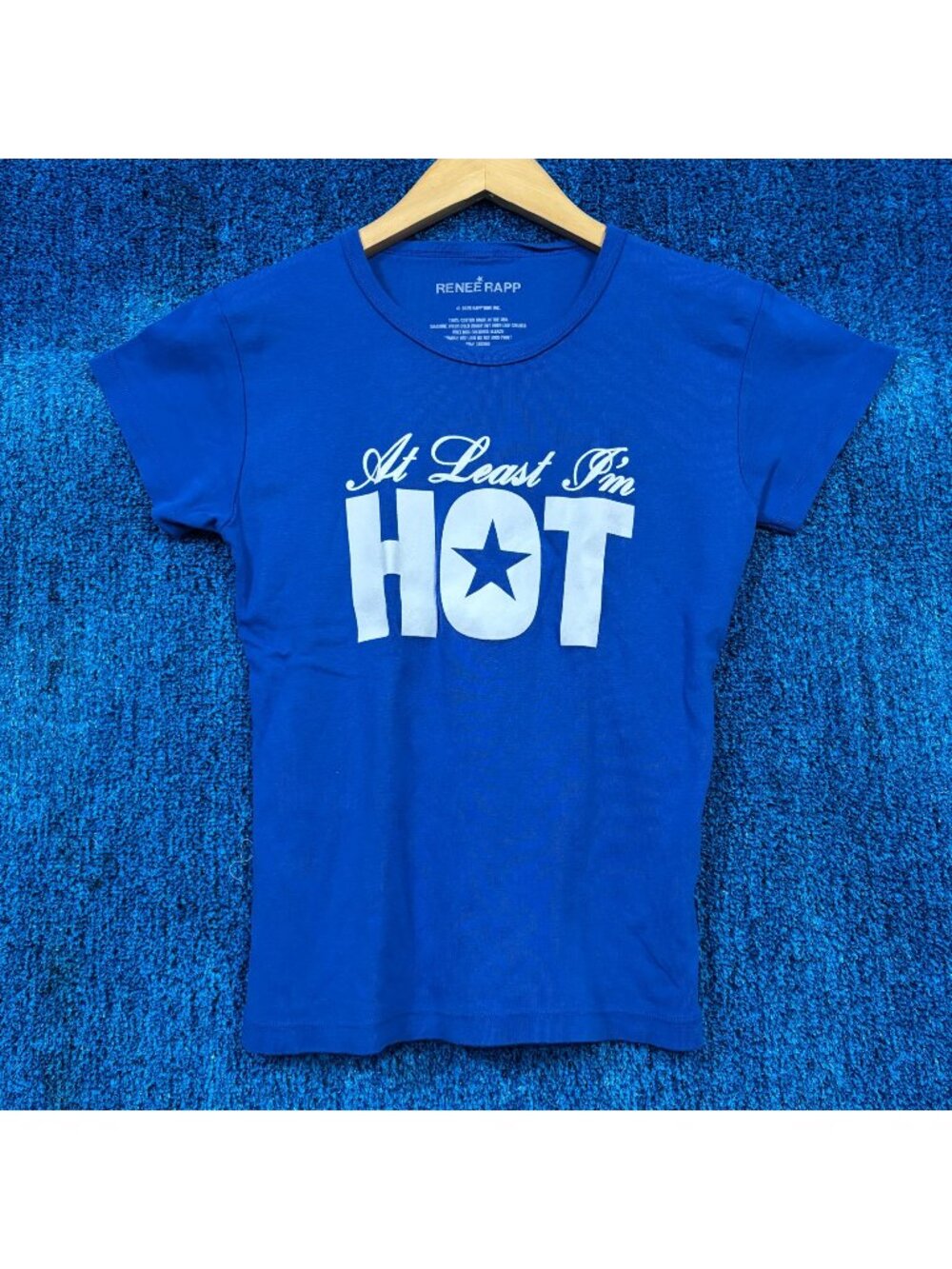 Renee Rapp At Least Im Hot Tour Blue T-Shirt Size Large